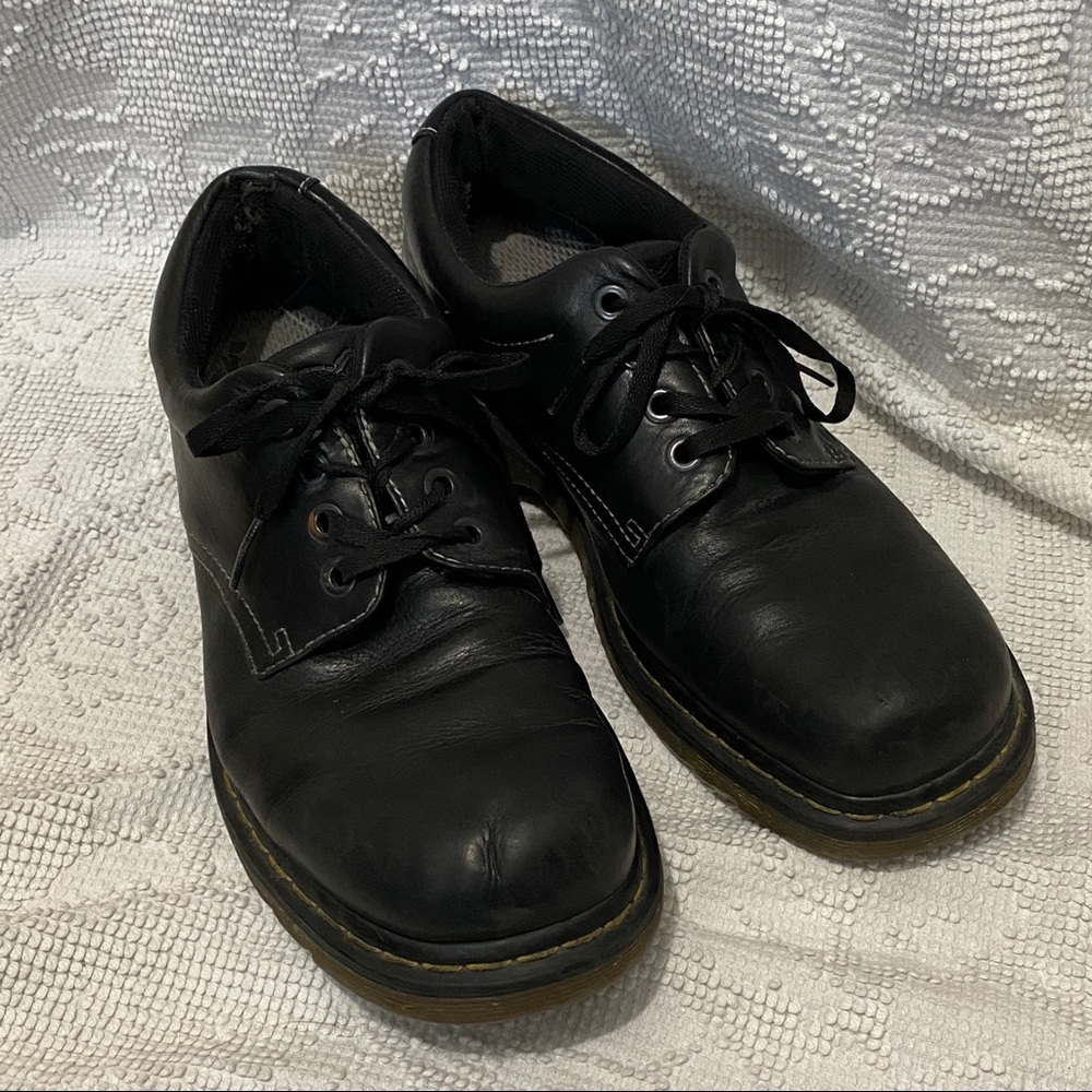Dr Martens 11273 4 Eye Black Pebbled Leather Oxfords Men’s Size 13